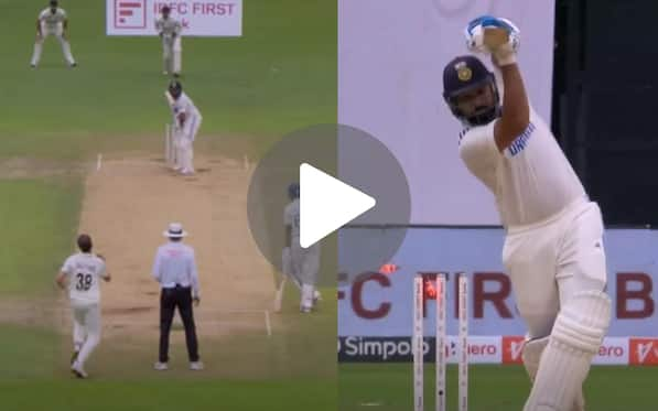 [Watch] Rohit Sharma Bamboozled By Tim Southee's Insane In-Swinger As Stumps Go Flying